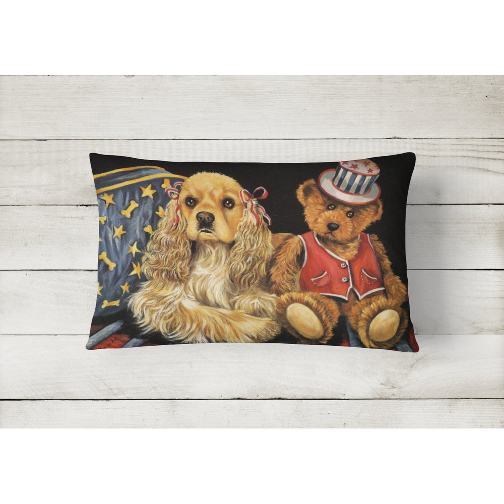 Cocker Spaniel Annie and Henri Canvas Fabric Decorative Pillow Image 2