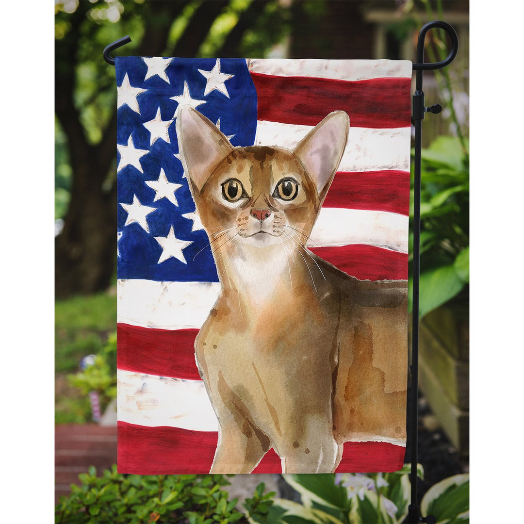 Abyssinian American Flag Flag Garden Size Image 3