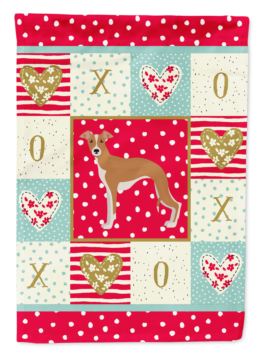 Italian Greyhound Style 2 Love Flag Garden Size Image 1