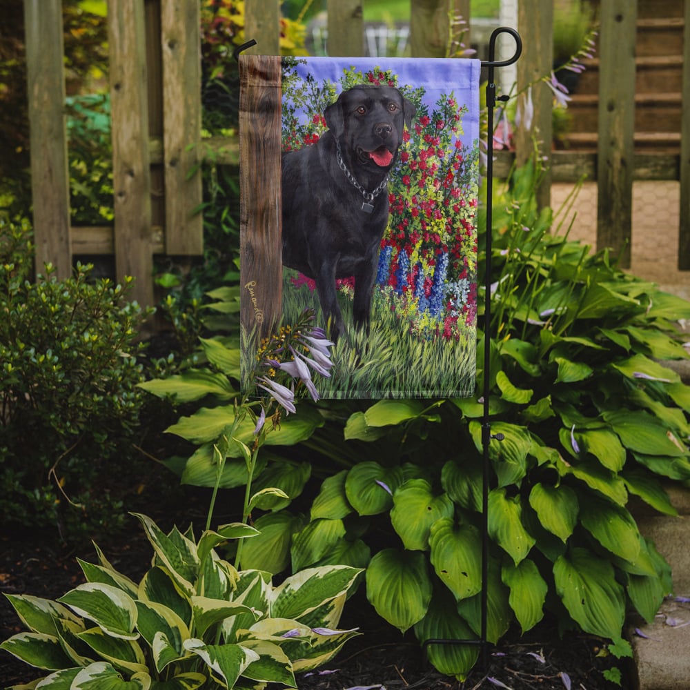 Black Labrador Retriever Flag Garden Size PPP3028GF Image 2