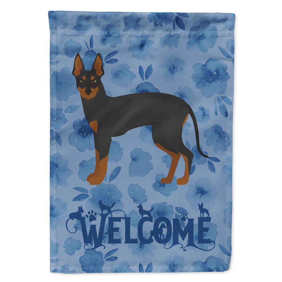 English Toy Terrier Style 2 Welcome Flag Canvas House Size Image 1