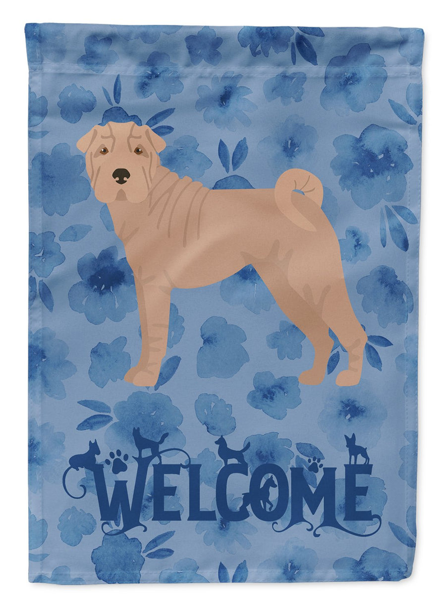 Shar Pei Style 2 Welcome Flag Canvas House Size Image 1