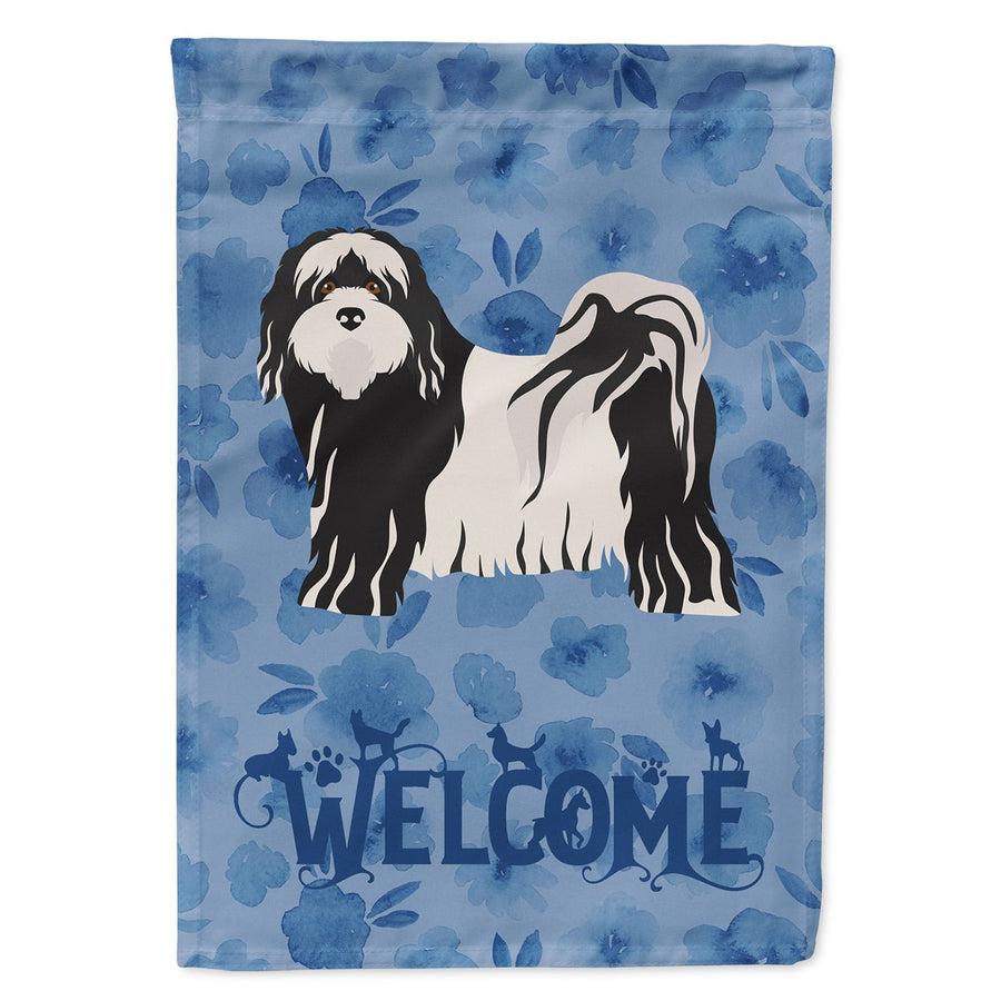 Tibetan Terrier Welcome Flag Canvas House Size Image 1