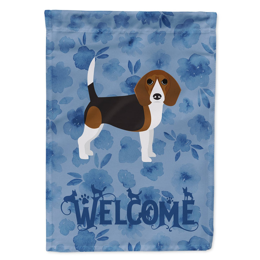 Beagle Welcome Flag Canvas House Size Image 1