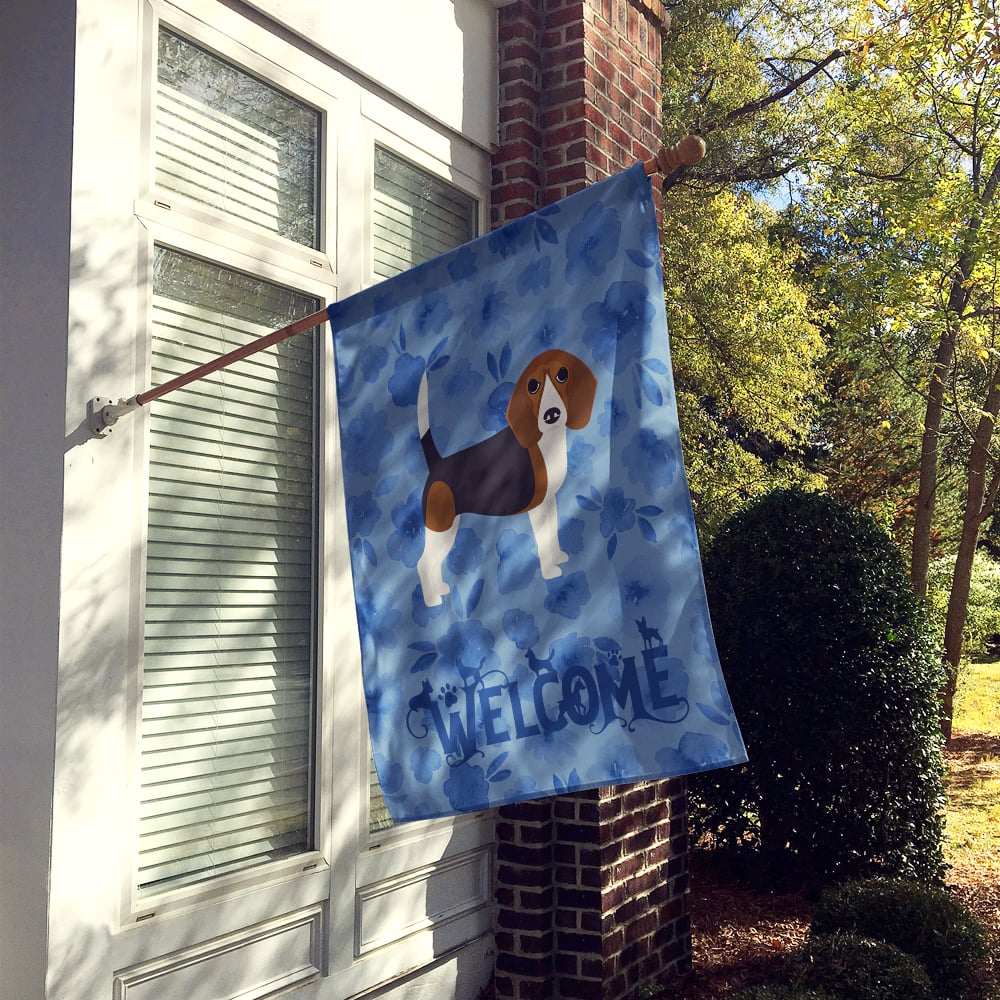 Beagle Welcome Flag Canvas House Size Image 2