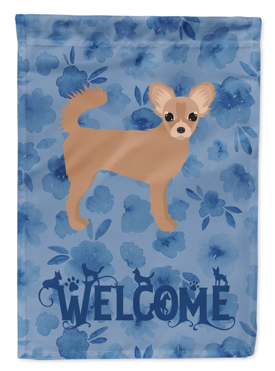 Longhair Chihuahua Style 2 Welcome Flag Canvas House Size Image 1