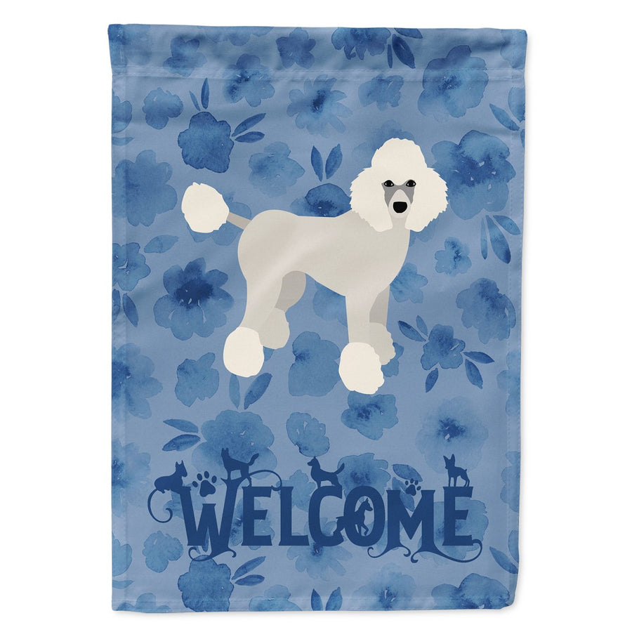 Poodle Welcome Flag Canvas House Size Image 1