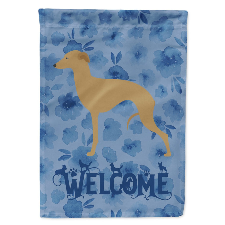 Italian Greyhound Welcome Flag Canvas House Size Image 1