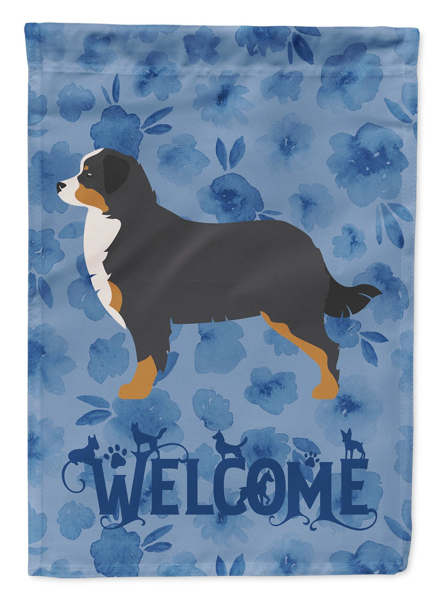 Bernese Mountain Dog Welcome Flag Canvas House Size Image 1