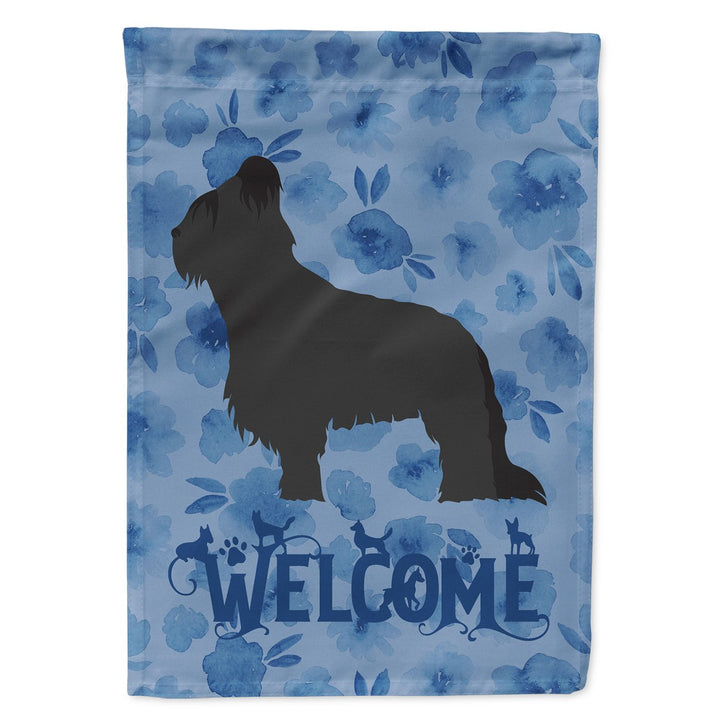 Briard Welcome Flag Canvas House Size Image 1