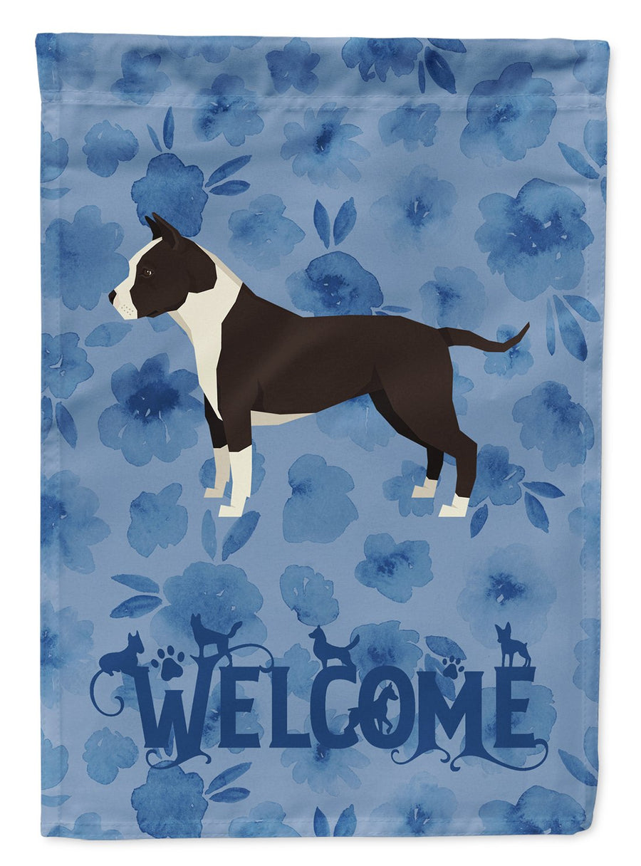 American Staffordshire Terrier Welcome Flag Canvas House Size Image 1