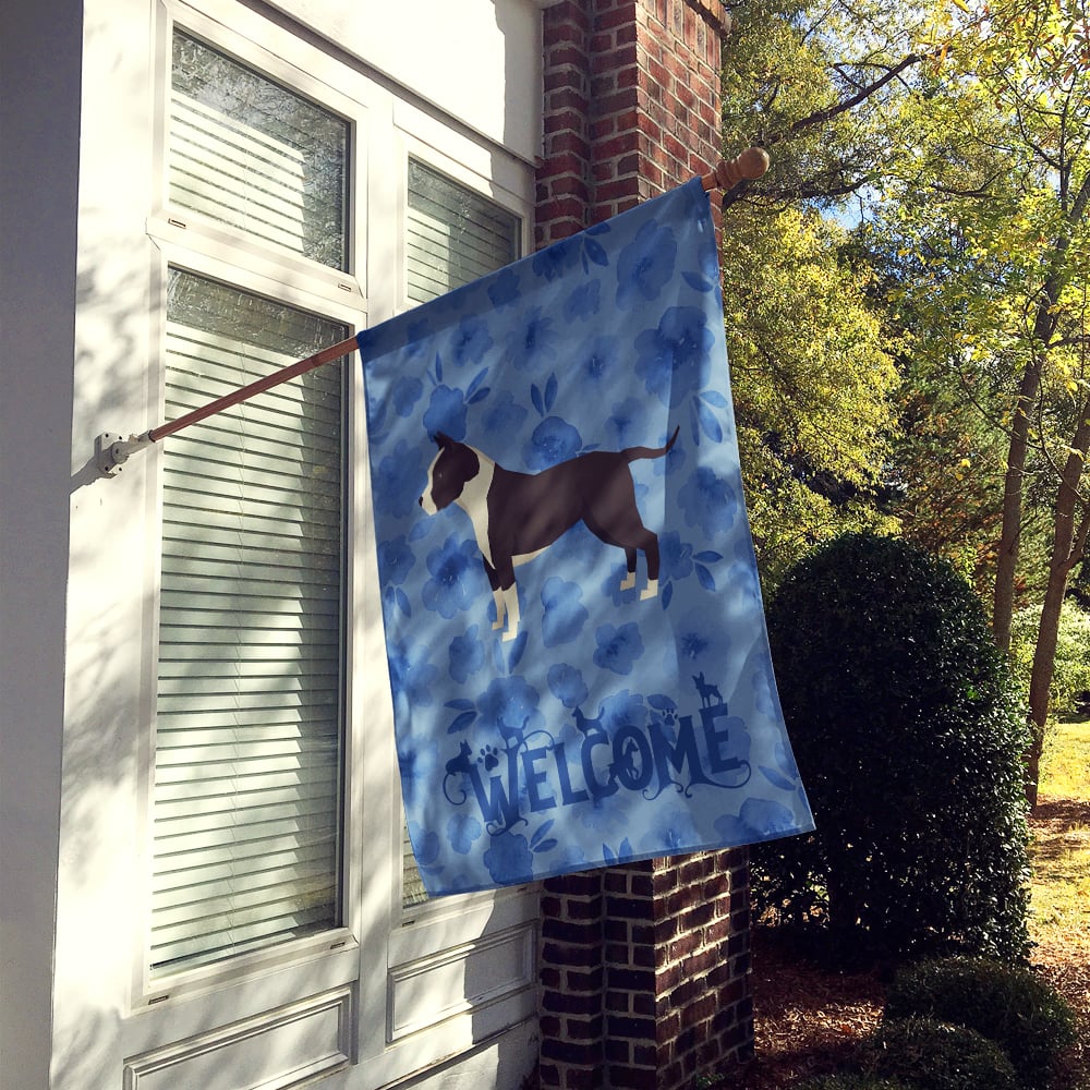 American Staffordshire Terrier Welcome Flag Canvas House Size Image 2