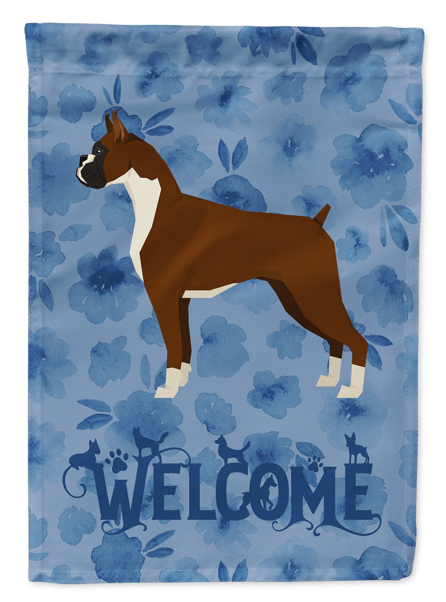 Boxer Welcome Flag Canvas House Size Image 1