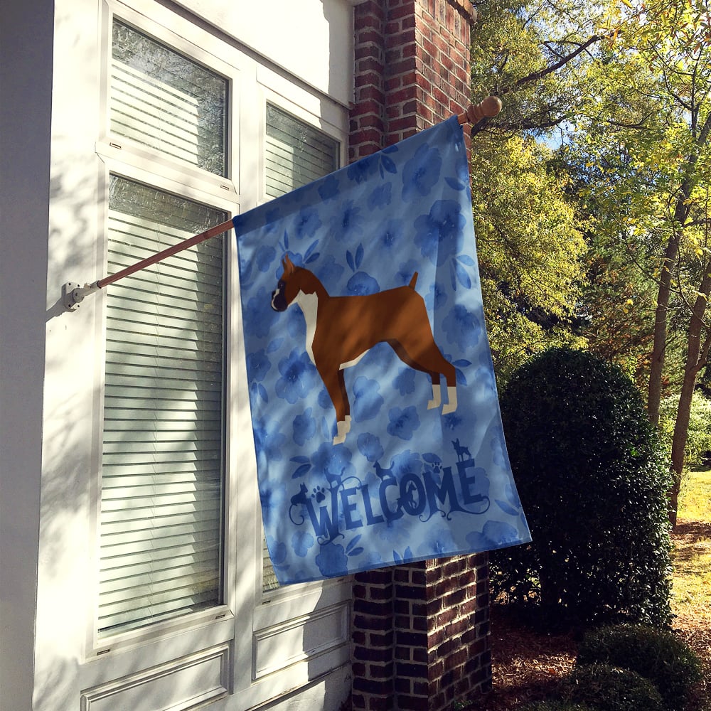 Boxer Welcome Flag Canvas House Size Image 2