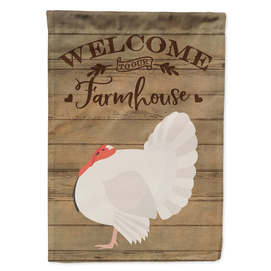 White Holland Turkey Welcome Flag Canvas House Size CK6927CHF Image 1