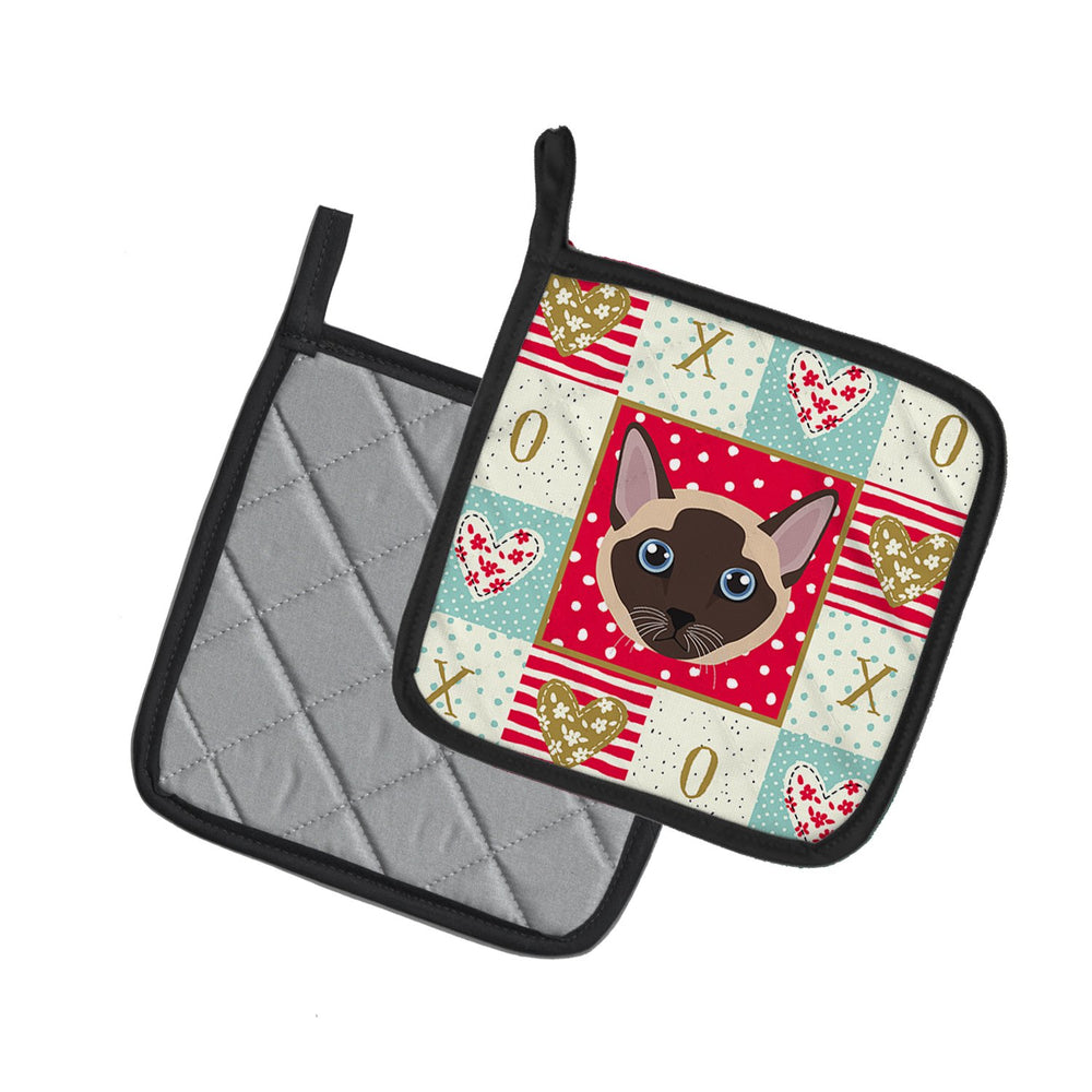 Tonkinese Cat Love Pair of Pot Holders Image 2