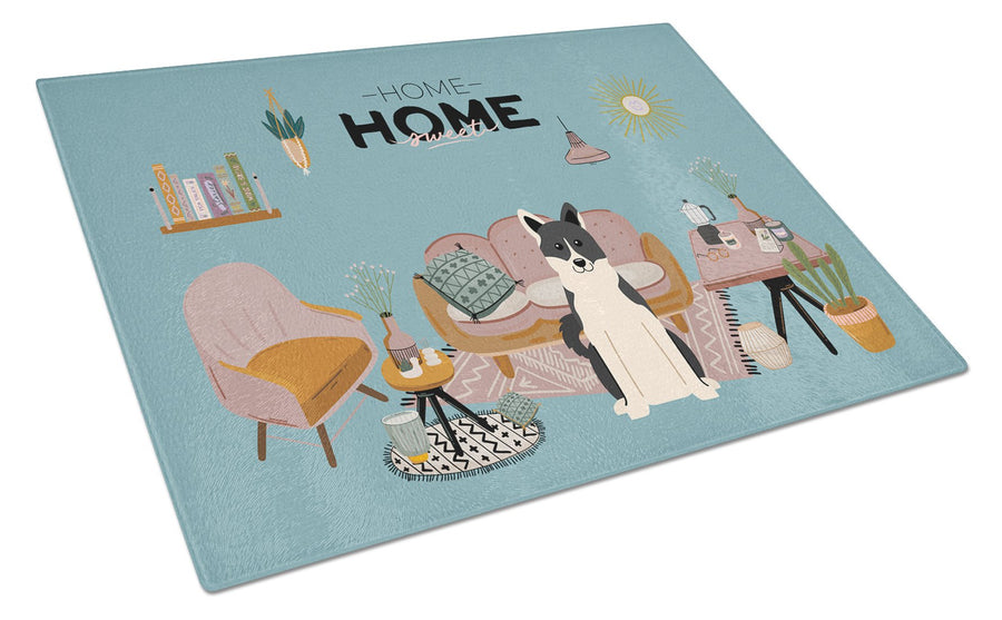 Russo-European Laika Spitz Sweet Home Glass Cutting Board Large Image 1