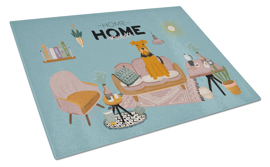 Airedale Sweet Home Glass Cutting Board Large Image 1