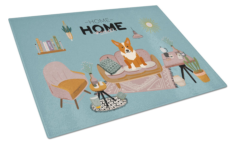 Corgi Sweet Home Glass Cutting Board Large Image 1