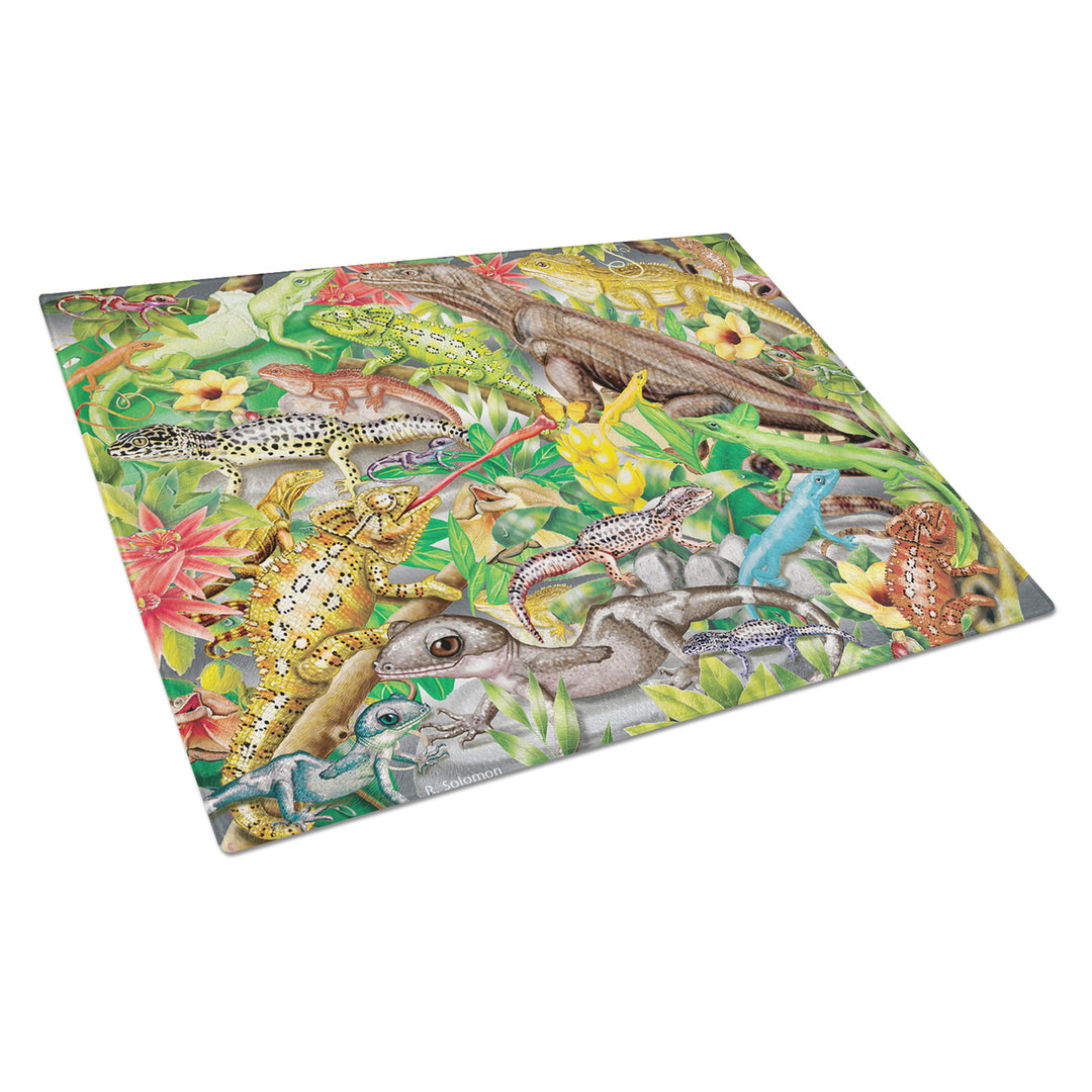 Lizard Jungle Glass Cutting Board Large Image 1