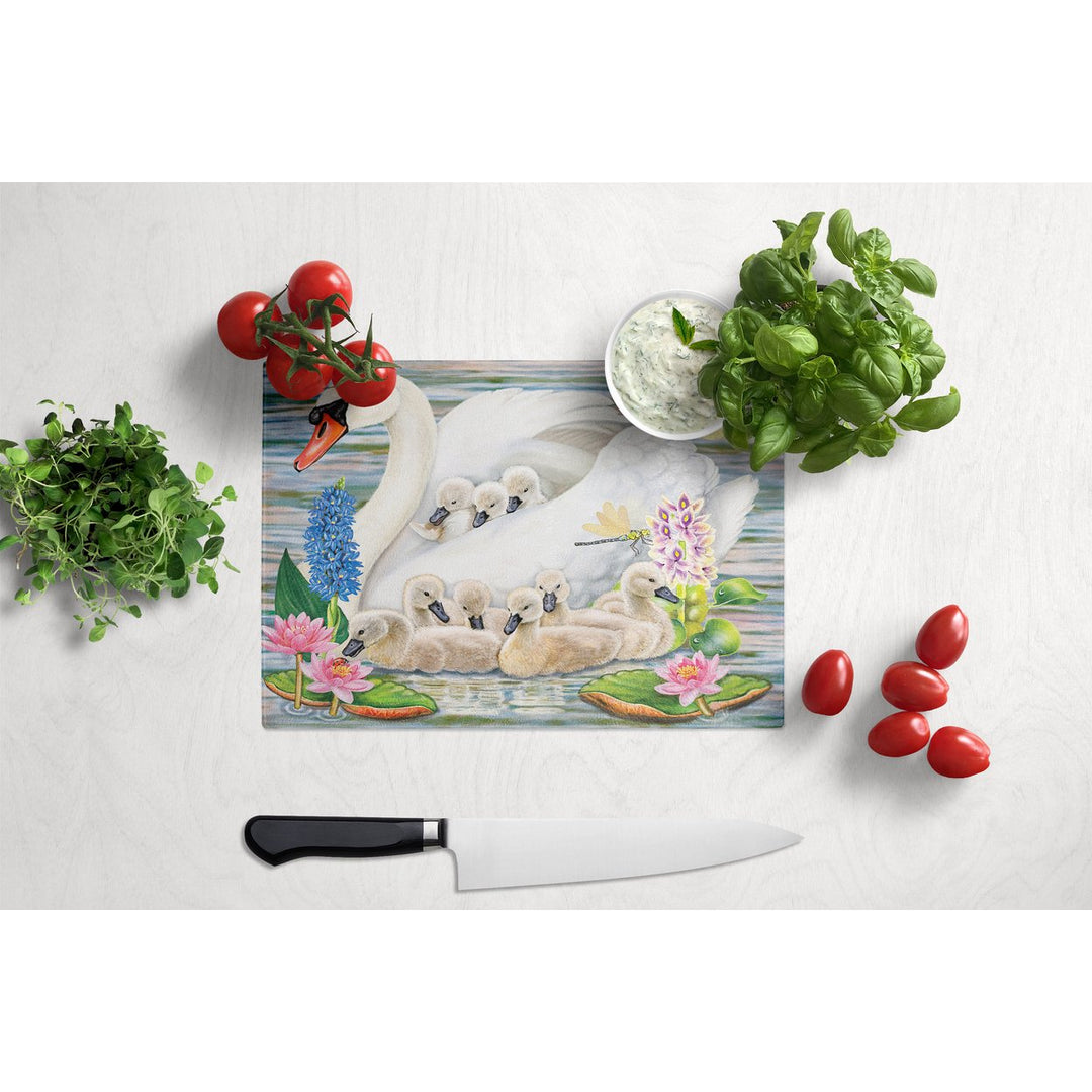 Mother Swan Glass Cutting Board Large Image 3