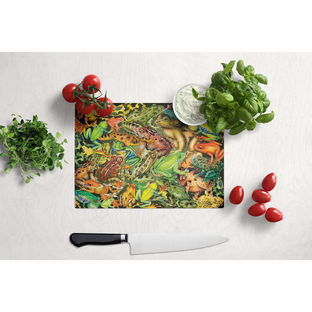 Frogs Glass Cutting Board Large Image 3