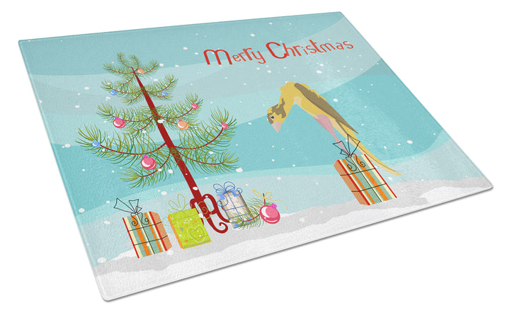 Jibso Canary Merry Christmas Glass Cutting Board Large Image 1