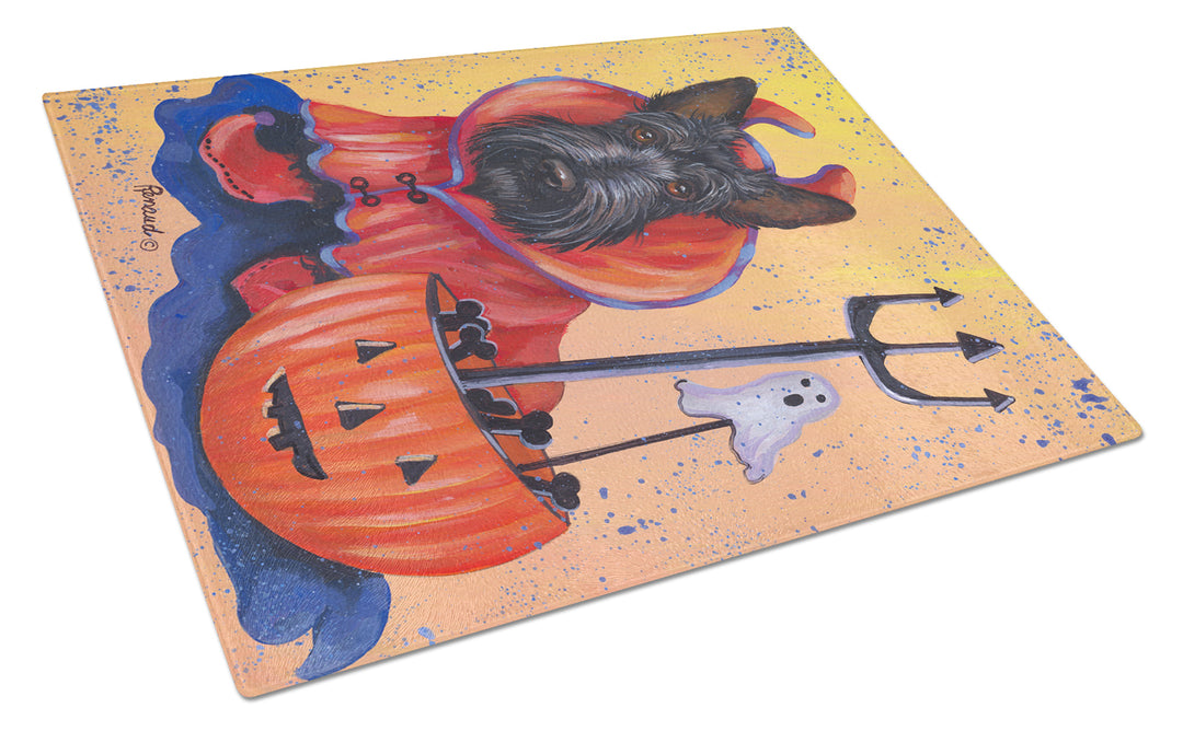 Scottie Boo Hoo Halloween Glass Cutting Board Large Image 1