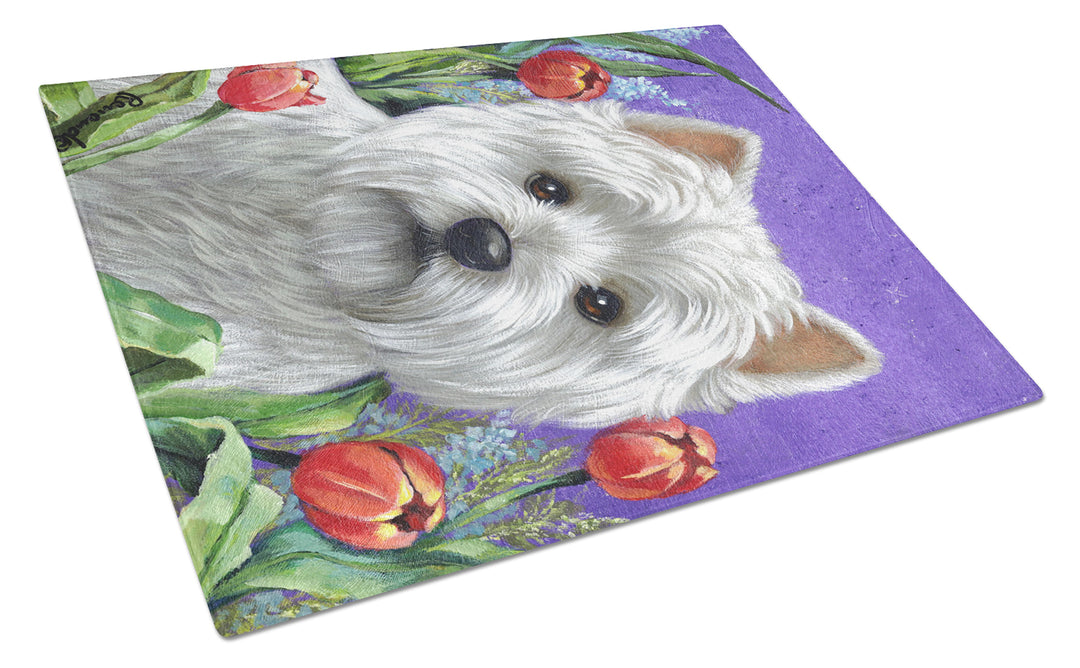 Westie Paradise Glass Cutting Board Large Image 1