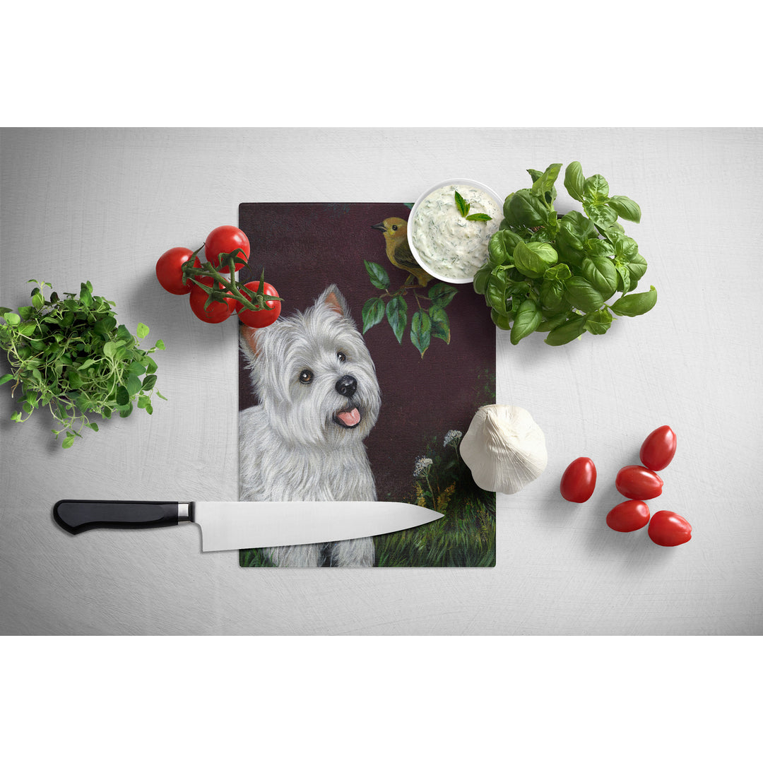 Westie Nature Glass Cutting Board Large Image 2