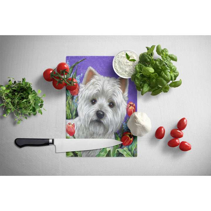 Westie Paradise Glass Cutting Board Large Image 2