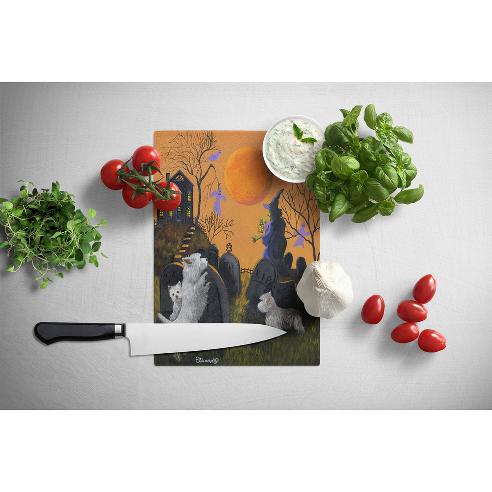 Westie Wicked Witch Glass Cutting Board Large Image 2