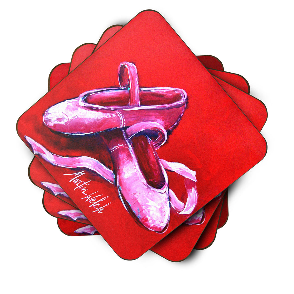 Ballet Shoes Red Foam Coaster Set of 4 Image 2