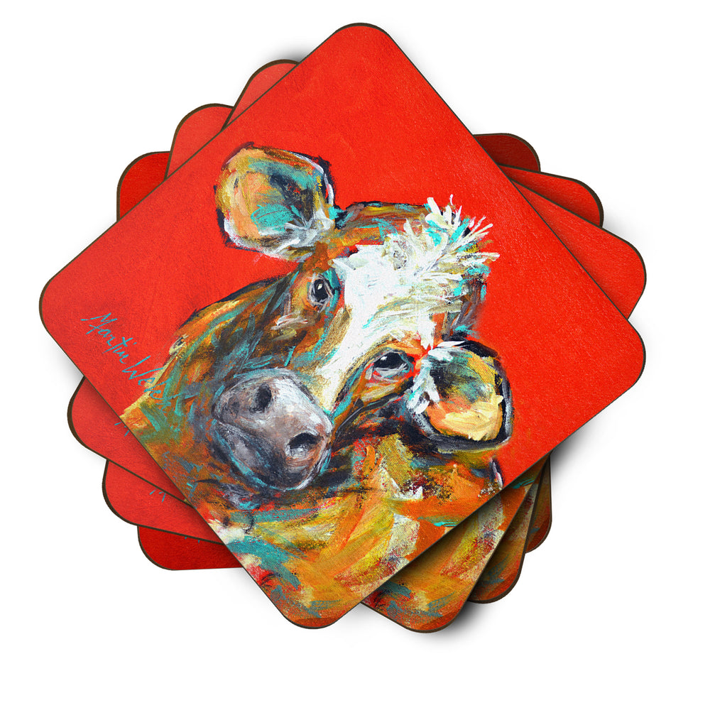 Cow Caught Red Handed Too Foam Coaster Set of 4 Image 2