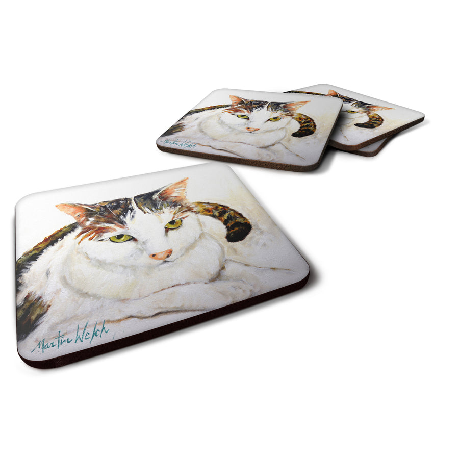 Lanie Cat Foam Coaster Set of 4 Image 1