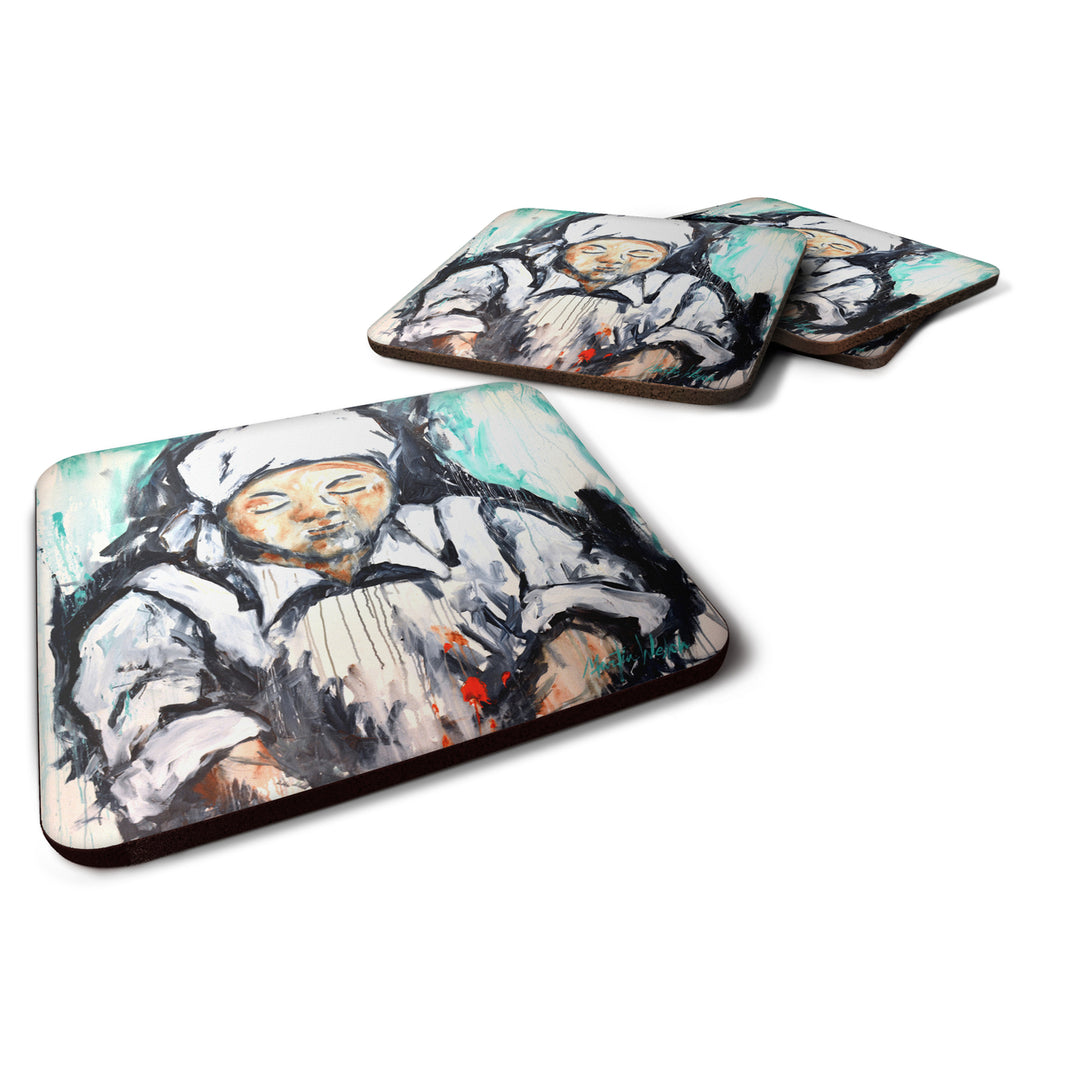 Melted Heart Foam Coaster Set of 4 Image 1