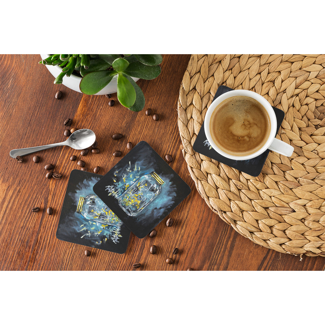 Lightning Bugs Foam Coaster Set of 4 Image 4