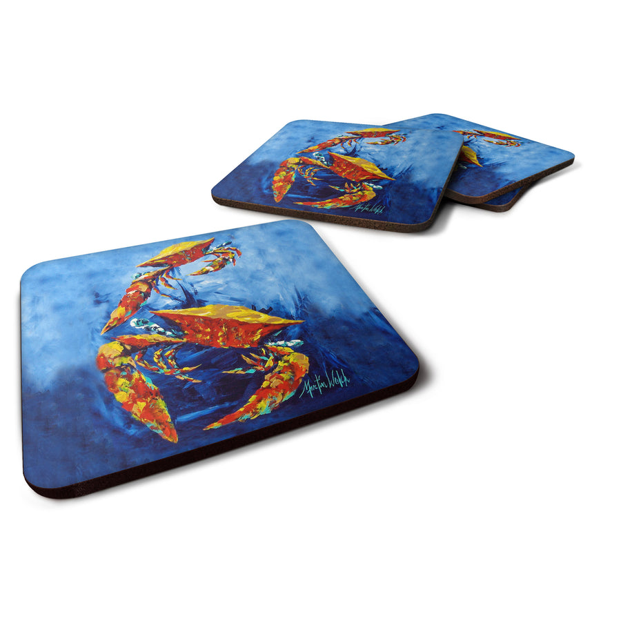 Crab Puddle O Two Foam Coaster Set of 4 Image 1