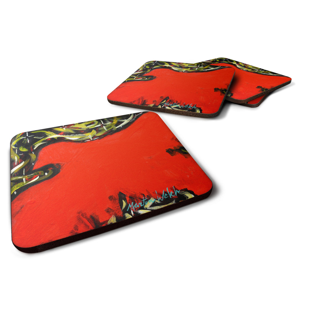 Scared Crow Foam Coaster Set of 4 Image 1