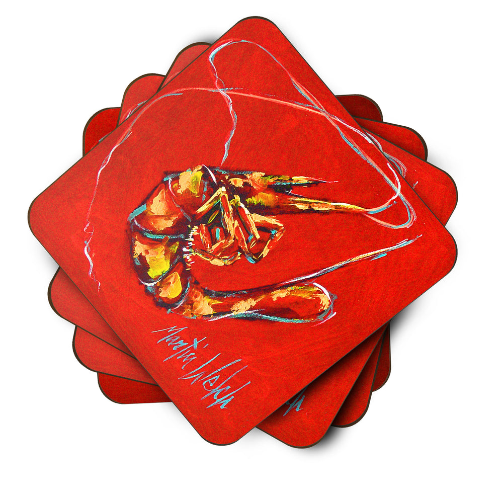 Red Shrimp Foam Coaster Set of 4 Image 2