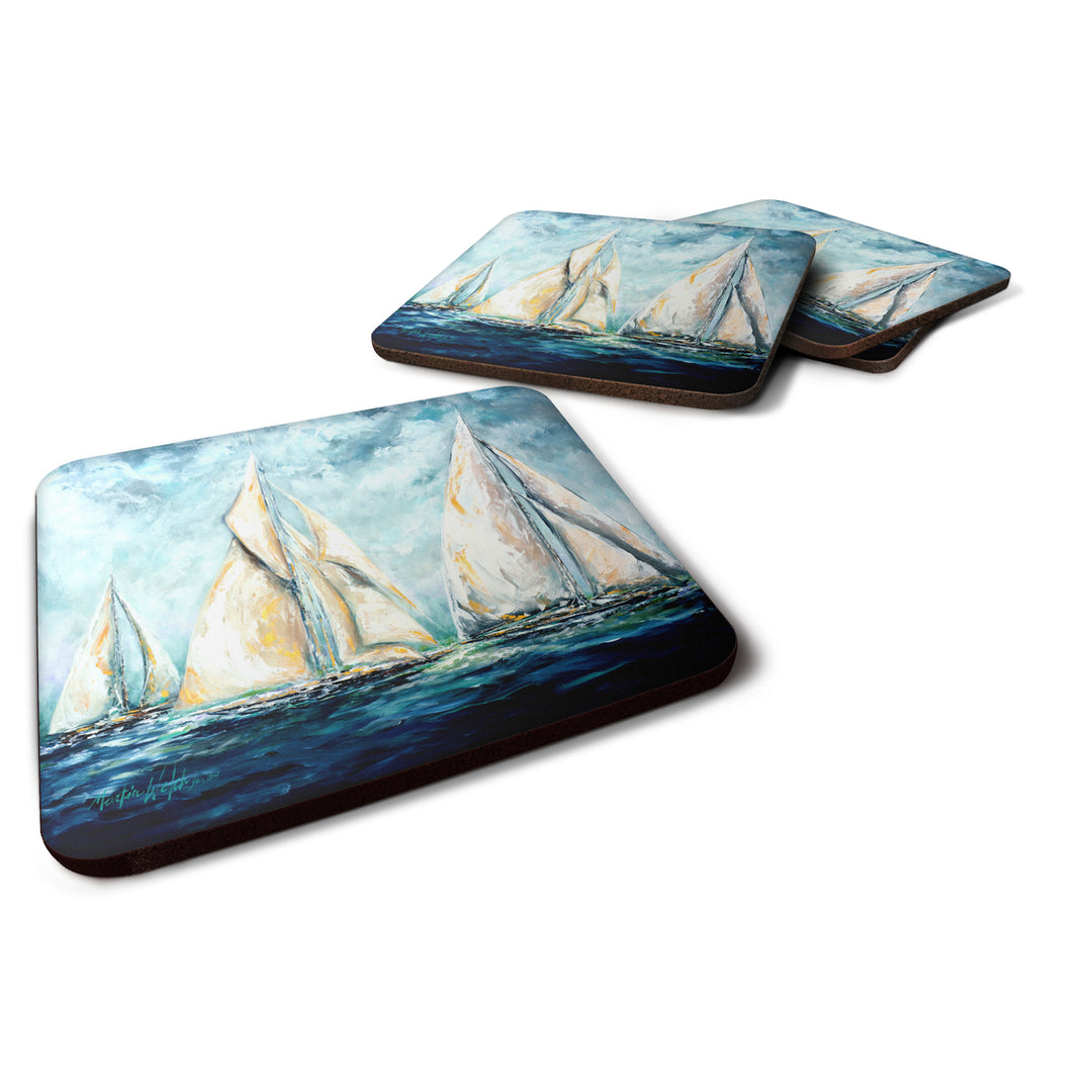 Sailboats Last Mile Foam Coaster Set of 4 Image 1