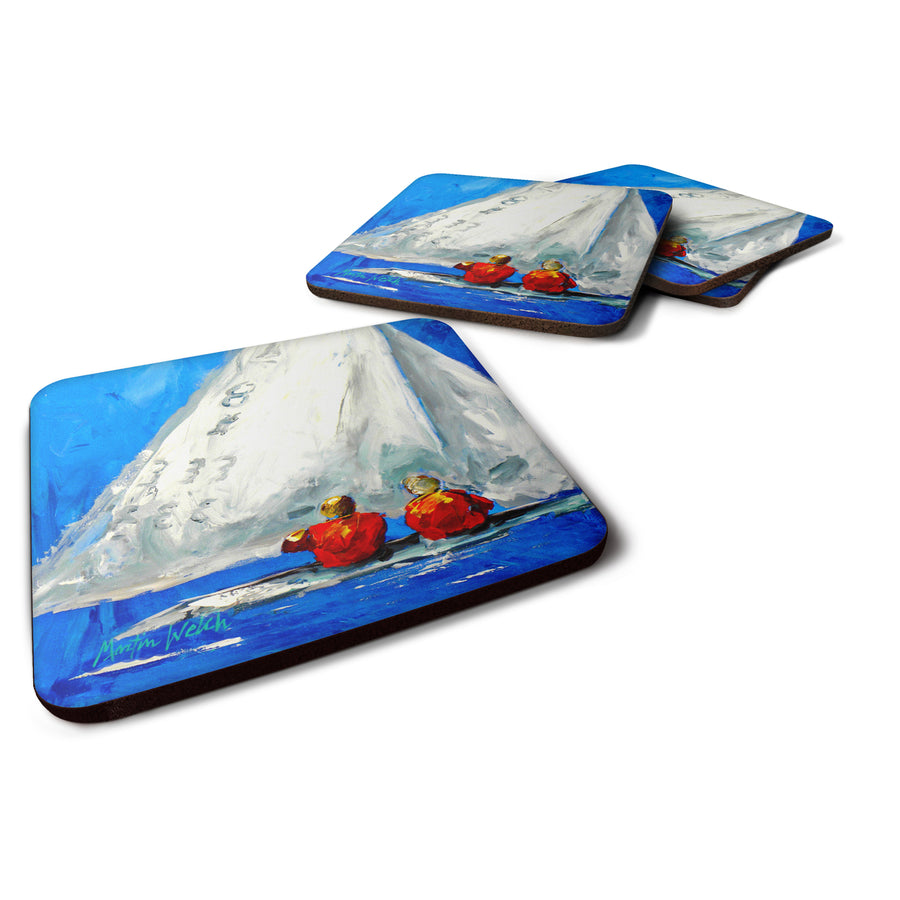 Sailboat Twos Company Foam Coaster Set of 4 Image 1