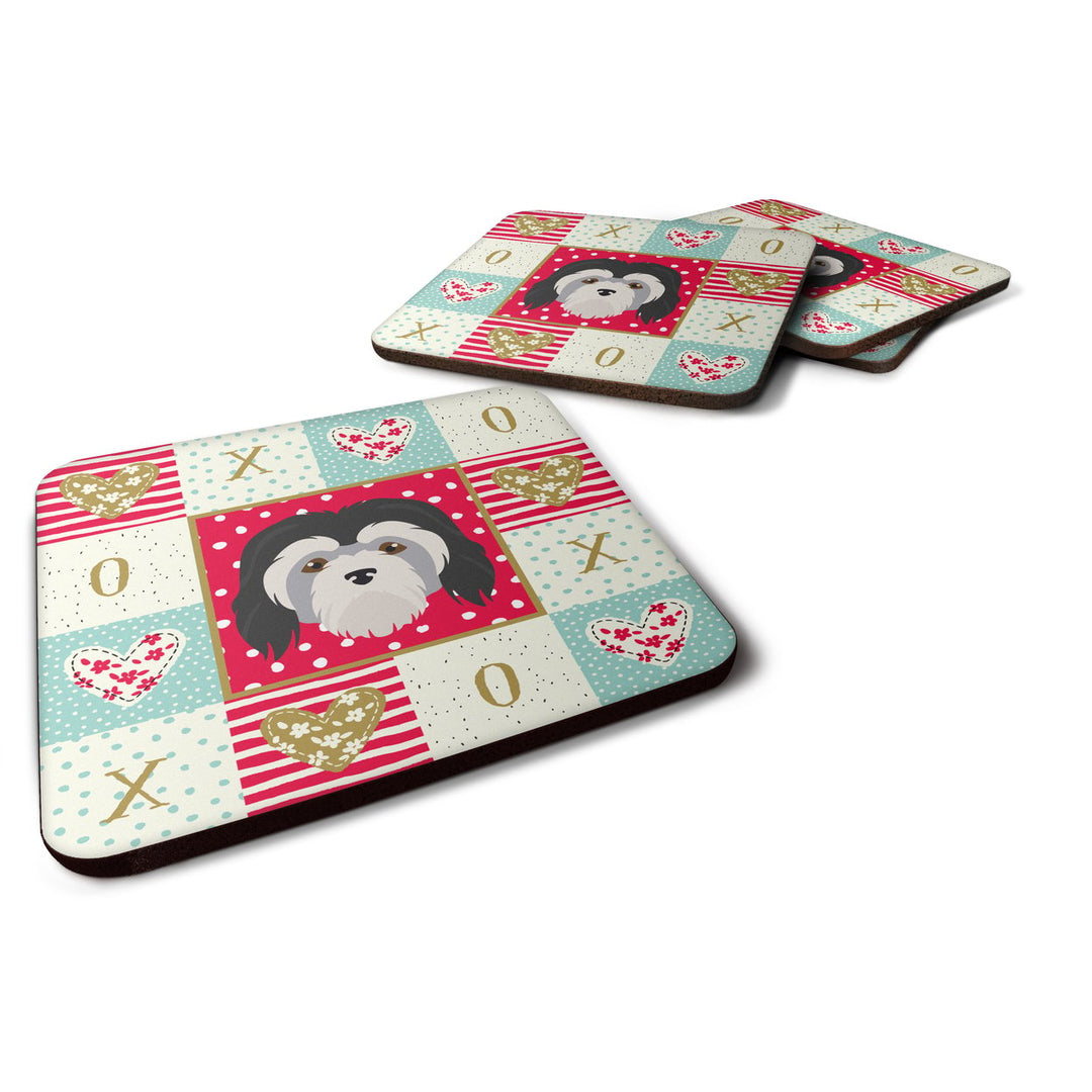 Lowchen Little Lion Dog Love Foam Coaster Set of 4 Image 1