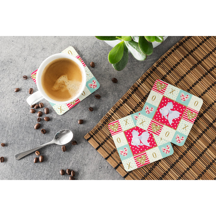 Ryukin Goldfish Love Foam Coaster Set of 4 Image 3