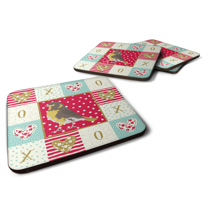 Spanish Canary Love Foam Coaster Set of 4 Image 1