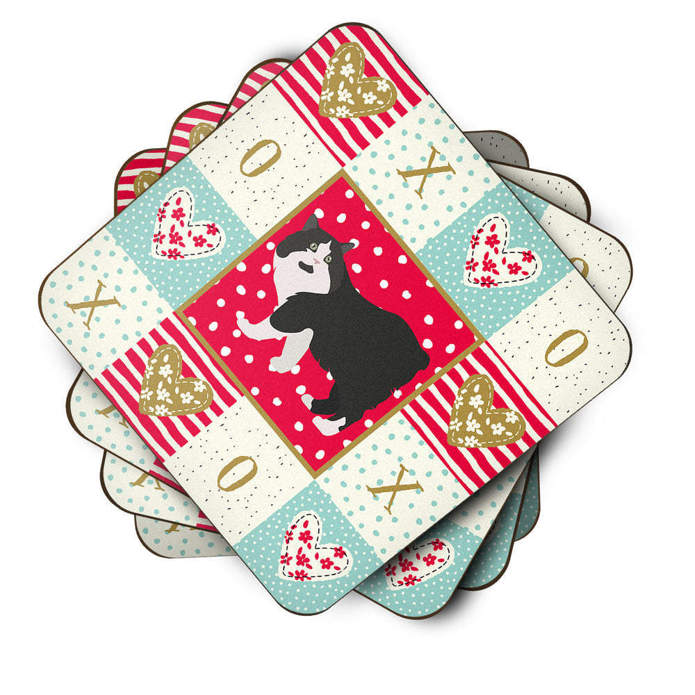 Cymric Cat Love Foam Coaster Set of 4 Image 2