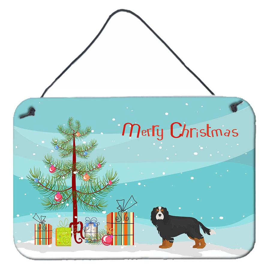 Cavalier King Charles Spaniel Tricolor Christmas Tree Wall or Door Hanging Prints Image 1