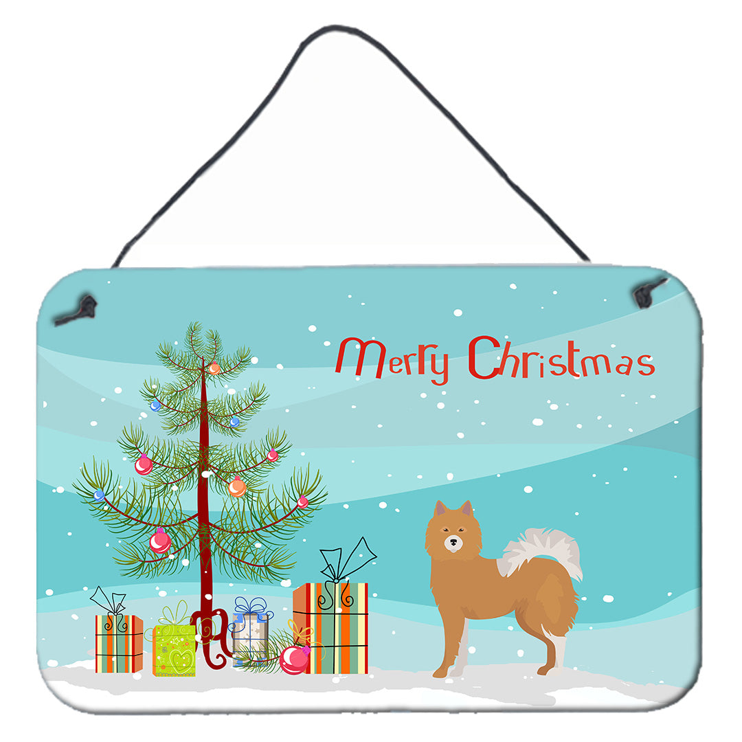 Brown and White Elo dog Christmas Tree Wall or Door Hanging Prints Image 1