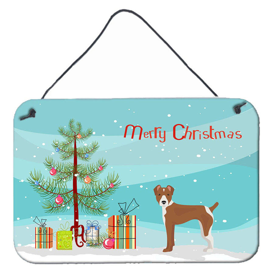 Rat Terrier Christmas Tree Wall or Door Hanging Prints Image 1