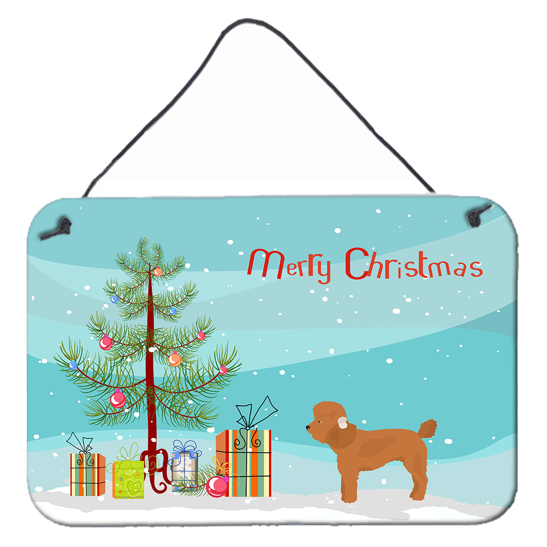 Toy Poodle Christmas Tree Wall or Door Hanging Prints Image 1